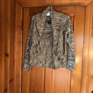 United States Sweaters Tan Cardigan with Shawl Collar Size XL.